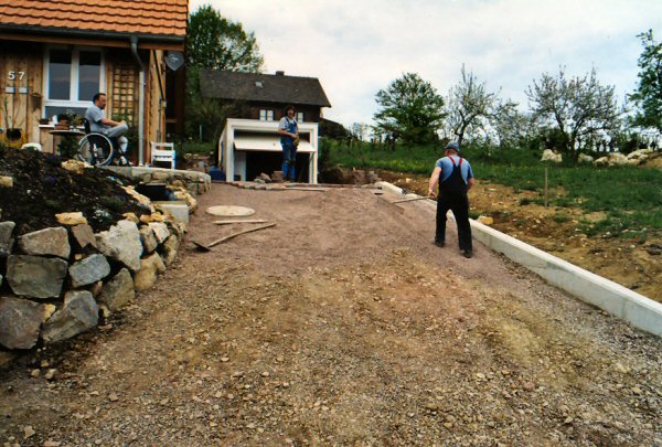 Hauszufahrt in Kürnberg in Vorbereitung
